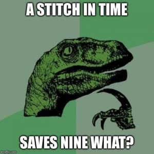 an essay on a stitch in time saves nine